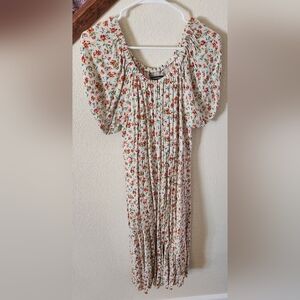Millenium Tiered Floral Dress, Size Medium